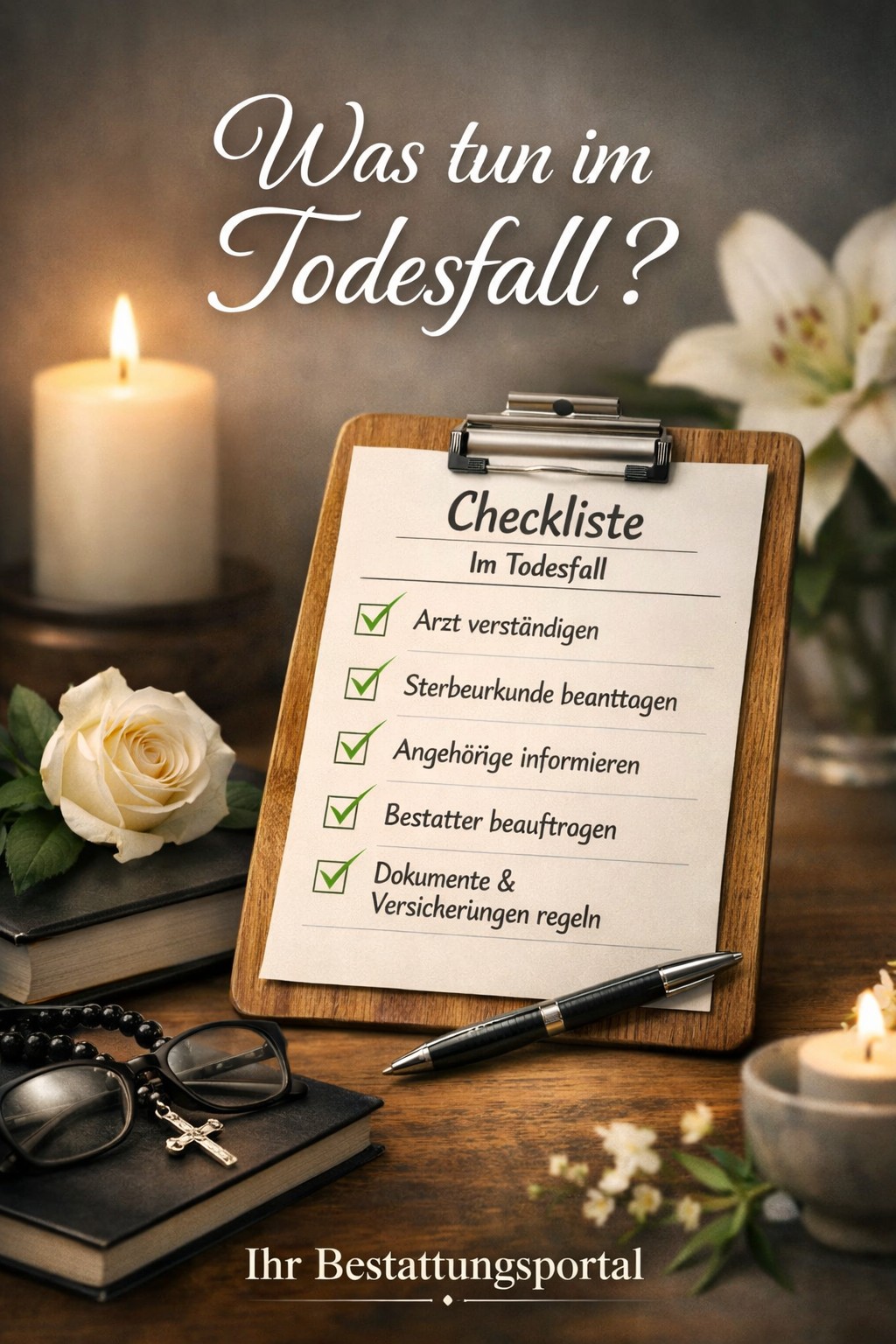 Eine Checkliste: Was tun im Todesfall